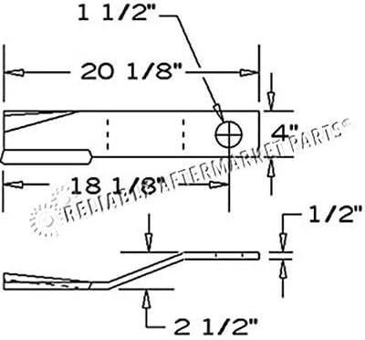 8589 New Rotary Cutter CCW Lift Blade made for Rhino A960 SR15M TW120 TW60