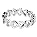 Women's Stainless Steel Open Heart Eternity Ring (5 mm)