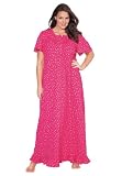 Dreams and Company Plus Size Long cotton knit gown Dreams & Co