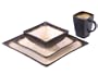 Caldo-Freddo CFS186-3 Kon-Tiki Collection 16 Piece Dinner Set - Cream