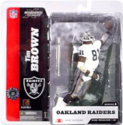 McFarlane Toys NFL Sports Picks Series 8 Action Figure Tim Brown (Oakland Raiders) White Jersey With Towel Variant
