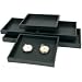 6 Black Jewelry Trays Travel Stackable Showcase Displays