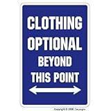CLOTHING OPTIONAL ~Parking Sign~ pool spa hot tub