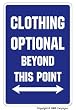 CLOTHING OPTIONAL ~Parking Sign~ pool spa hot tub