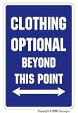CLOTHING OPTIONAL ~Parking Sign~ pool spa hot tub