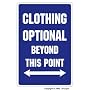 CLOTHING OPTIONAL ~Parking Sign~ pool spa hot tub