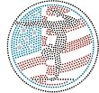 Iron On Hot Fix Red White Blue Gymnast