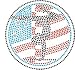 Iron On Hot Fix Red White Blue Gymnast