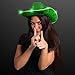 Green Sequin Light Up LED Cowboy Hat