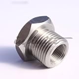 Stainless Solvent Trap 1/2-28 3/4-16 Thread Oil Filter Adapter