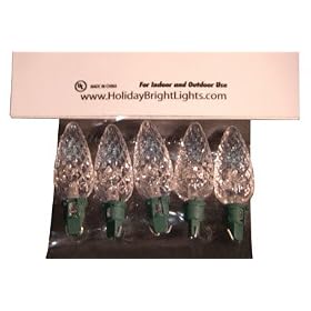 HOLIDAY BRIGHT LIGHTS REPL-LED-C6-CW LED BULB C6CLR PK5HBL by BRIGHT LIGHTS