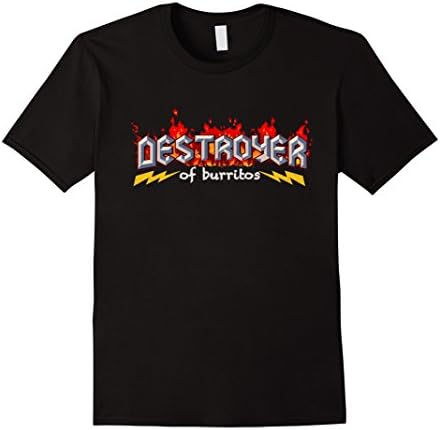 Men's DESTROYER of Burritos Funny food lover's T Tee Shirt XL Black