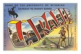 Laramie, Wyoming, Large Letters MasterPoster Print, 12x18