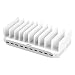 Adjustable Dividers Charging Station, UNITEK 10-Port USB Charger Charging Station for Multiple Device with SmartIC Tech, Organizer Stand