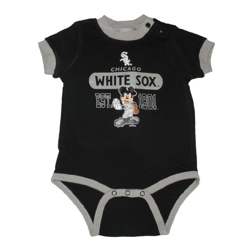 MLB Chicago White Sox Baby / Infant One-Piece Bodysuit / Romper / Onesie - Black (Size: 24)
