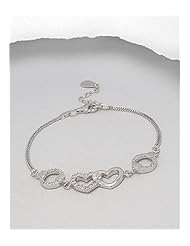 Heart CZ Bracelet In 92.5 Sterling Silver