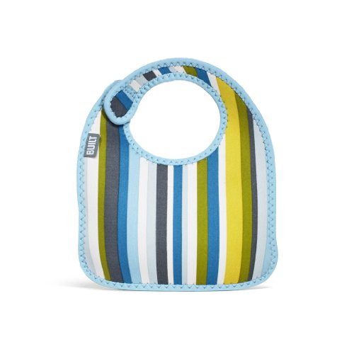 Built 2 Piece Mess Mate Infant Bib, In Baby Blue Stripe image
