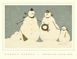 Snow Family Art Poster Print by Warren Kimble, 15x11