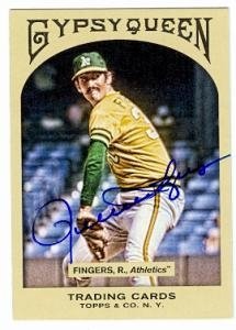 Rollie Fingers Autographed/Hand Signed Baseball Card (Oakland Athletics Hall of Famer) 2011 Topps Gy
