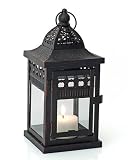 Laterne Metall Kerzenständer Windlicht H 23 cm