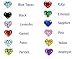 STERLING SILVER 6 MM HEART COLORED CZ EARRINGS