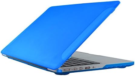 Blue MacBook 15 Retina Case HuGee Haze See-Thru Rubberized Hard Cover for Mac Book Pro 15 Inch 15.4 " with Retina Display Non-slip Removable Rubber Feet (LATEST VERSION / No DVD-ROM Drive) - A1398