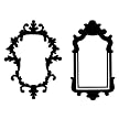 Frame Silhouette Wall Decal Set of 2