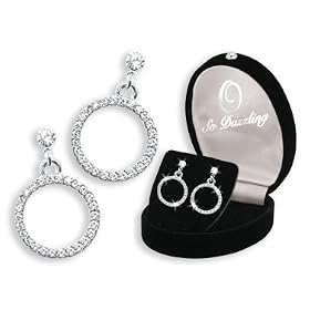 Oh so Dazzling Pave Crystal Infinity Circle Earrings