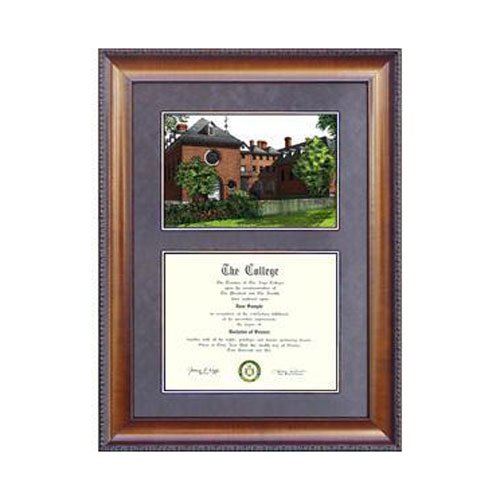 College Of William And Mary Suede Mat Diploma Frame With Lithograph