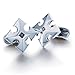 Black Diamond Cufflinks in Sterling Silver with