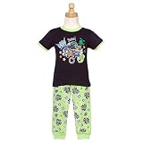 Green Printed Short Sleeve Rhino Pajamas Infant Toddler Boys 12M-4T
