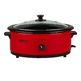 Nesco 6-Quart Roaster Oven with Glass Lid, Porcelain Coated Cookwell