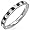 Bling Jewelry Sterling Silver Stackable Eternity Band Ring Channel Set Black CZ - Size 4