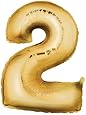 Number 2 Metallic Gold 40in Balloon