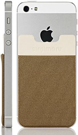 SINJIPOUCH B3 Stick-On Wallet making Your Smart phone turn into Wallet Case, Case with a Card Holder, Money Clip or Credit Card Case especially for iPhone 4 / 4s / 5 / 5s / 6 / 6 Plus, Galaxy S2 / S3 / S4 / S5, Galaxy Note 1 / 2 / 3 / 4, LG G2 / G3, HTC M8, iPod Touch , Sony Xperia. Sinji Pouch Basic 3 - Golden Khaki