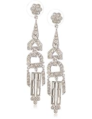 CZ by Kenneth Jay Lane Deco Dangle Earrings