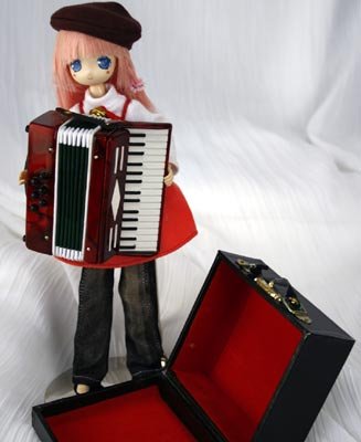 Cover image : ミニチュア楽器　アコーディオン　8cm　赤 LAC-2RD