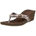 Teva Ventura Thong Wedge 8849, Damen Sandalen/Zehentrenner, braun, (plaid blue )