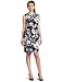 Donna Morgan Women's Sleeveless Linen Dress, Black/White, 12
