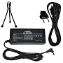 HQRP AC Adapter for Canon PowerShot S3 IS / S3IS , PowerShot S5 IS / S5IS Digital Camera - with Power Cord (incl. USA & Euro Plug) + Mini Tripod