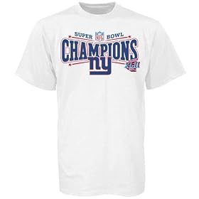 New York Giants White Super Bowl XLII Champions Determination Locker Room T-shirt