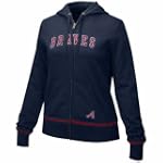SAVE $0.05 - Nike Atlanta Braves Ladies Navy Blue Full Zip Fan Sweatshirt (Medium) $54.95