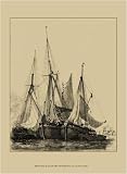 Ships And Sails I by Vision studio. CANVAS WITH BRUSHSTROKES with 1 1/2 inch bars. 8.04 inches width by 10.01 inches height. Highest Quality Art Poster Print