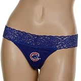 NCAA Chicago Cubs Ladies Royal Blue Burnout Logo Thong (Small)