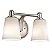 Classic Pewter 12.5in. Wide 2-Bulb Bathroom Lighting Fixture 45454CLP