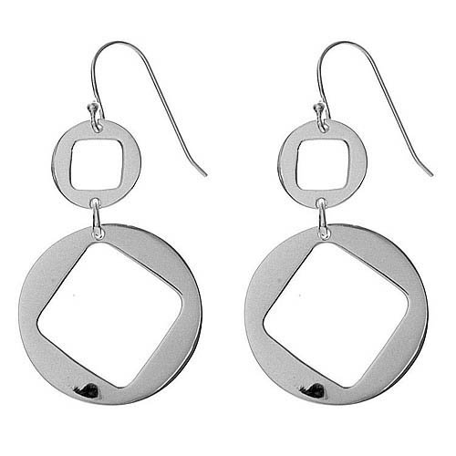41ibQ6NNSUL SkyeSterling Designer Sterling Silver Double Cushion Circle Drop Earrings Opinions