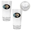Jacksonville Jaguars NFL 2pc Pint Ale Glass Set with Football Bottom - Oval Logo