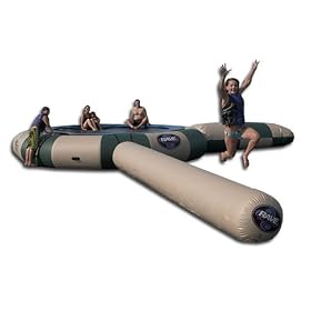 Rave Sports Aqua Jump Water Trampoline with Aqua Launch and Aqua Log (20-Foot, Northwoods Edition)