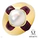 Mikimoto! Luxurious Ring 2.50ctw Tourmalines and 11.5mm South Sea Perl Made of 18K Gold