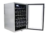 Whynter WC28S SNO 28 Bottle Wine Cooler, Platinum with Lock